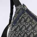 Christian Dior Trotter Canvas Shoulder Bag Navy Silver Auth yk19191-15