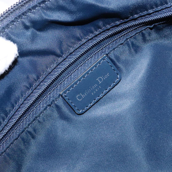 Christian Dior Trotter Canvas Shoulder Bag Navy Silver Auth yk19191