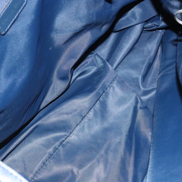 Christian Dior Trotter Canvas Shoulder Bag Navy Silver Auth yk19191