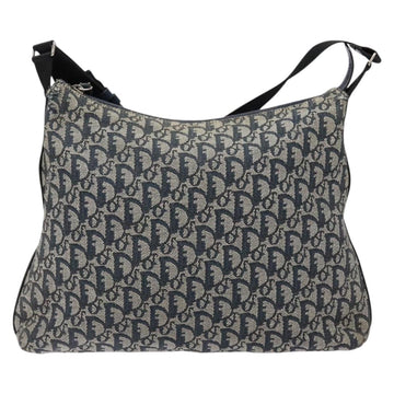 Christian Dior Trotter Canvas Shoulder Bag Navy Silver Auth yk19191 - 0