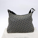 Christian Dior Trotter Canvas Shoulder Bag Navy Silver Auth yk19191-24