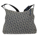 Christian Dior Trotter Canvas Shoulder Bag Navy Silver Auth yk19191-3