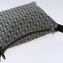 Christian Dior Trotter Canvas Shoulder Bag Navy Silver Auth yk19191-6
