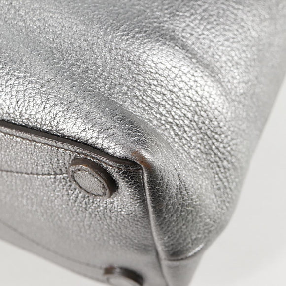 Miu Miu Shoulder Bag Leather 2way Silver Auth yk19197V