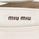 Miu Miu Shoulder Bag Leather 2way Silver Auth yk19197V-22