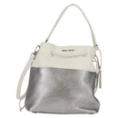 Miu Miu Shoulder Bag Leather 2way Silver Auth yk19197V-13