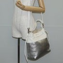 Miu Miu Shoulder Bag Leather 2way Silver Auth yk19197V-28