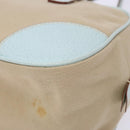 PRADA Hand Bag Canvas Beige Silver Auth yk19198-15