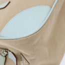 PRADA Hand Bag Canvas Beige Silver Auth yk19198-16