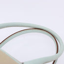 PRADA Hand Bag Canvas Beige Silver Auth yk19198-14