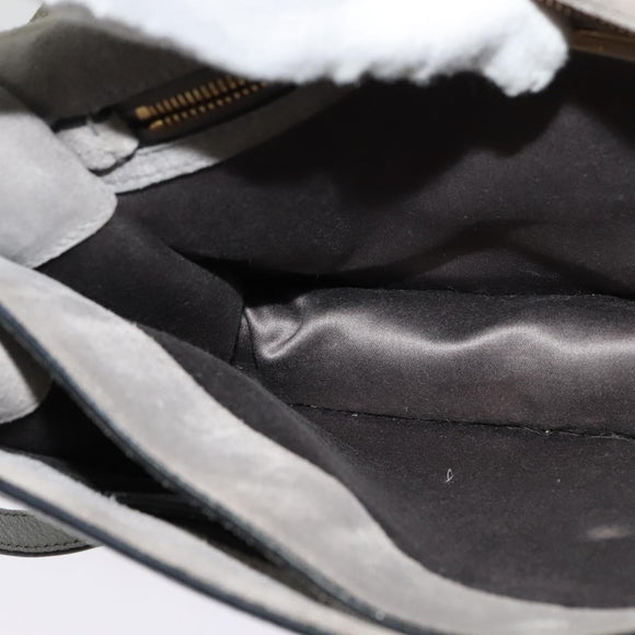 Miu Miu Hand Bag Leather 2way Gray Gold Auth yk19199V