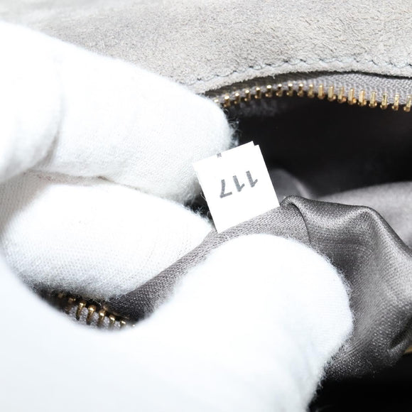 Miu Miu Hand Bag Leather 2way Gray Gold Auth yk19199V