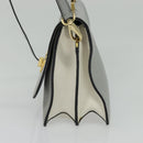 Miu Miu Hand Bag Leather 2way Gray Gold Auth yk19199V-4