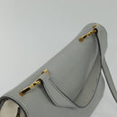 Miu Miu Hand Bag Leather 2way Gray Gold Auth yk19199V-6