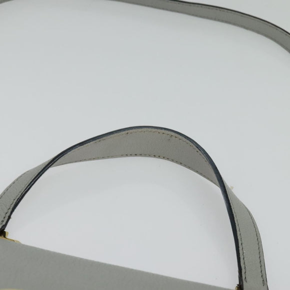 Miu Miu Hand Bag Leather 2way Gray Gold Auth yk19199V