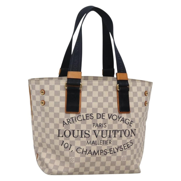 LOUIS VUITTON Damier Azur Plan Soleil Cabas PM Tote Bag N41179 LV Auth yk19203