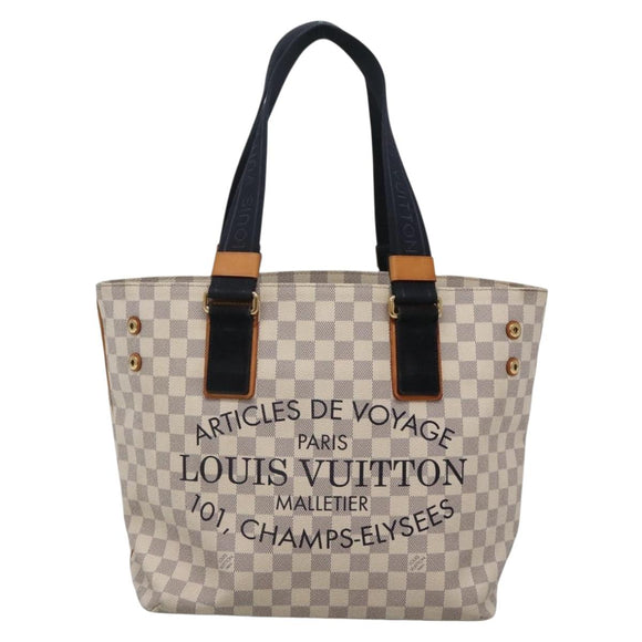 LOUIS VUITTON Damier Azur Plan Soleil Cabas PM Tote Bag N41179 LV Auth yk19203