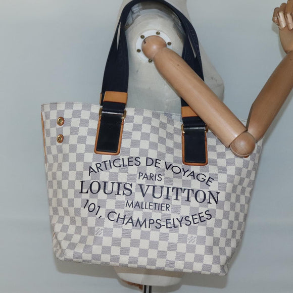 LOUIS VUITTON Damier Azur Plan Soleil Cabas PM Tote Bag N41179 LV Auth yk19203