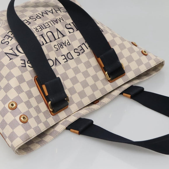 LOUIS VUITTON Damier Azur Plan Soleil Cabas PM Tote Bag N41179 LV Auth yk19203