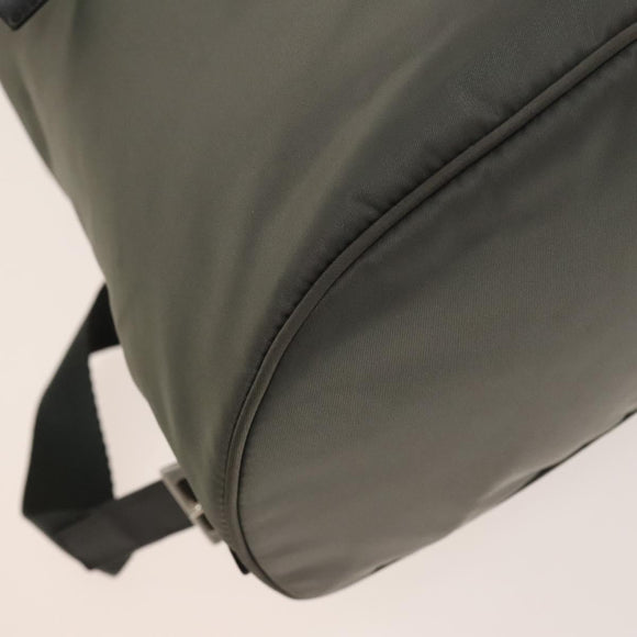 PRADA Backpack Nylon Gray Silver Auth yk19217