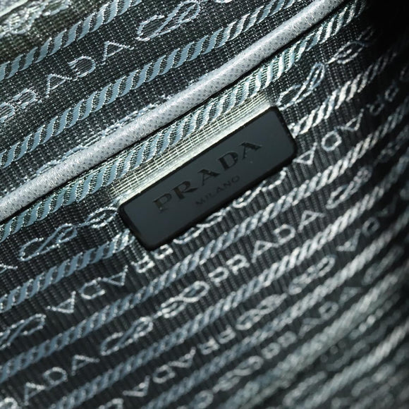 PRADA Backpack Nylon Gray Silver Auth yk19217