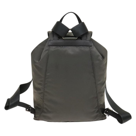 PRADA Backpack Nylon Gray Silver Auth yk19217