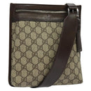 GUCCI GG Supreme Shoulder Bag PVC Beige Silver 92562 Auth yk19235-1