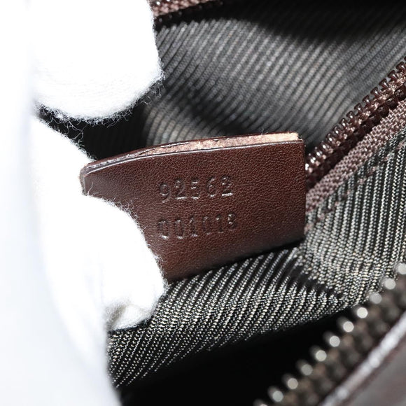 GUCCI GG Supreme Shoulder Bag PVC Beige Silver 92562 Auth yk19235