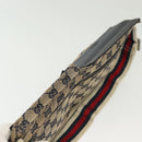 GUCCI GG Canvas Sherry Line Waist bag Red Navy 28566 Auth yk19246-6