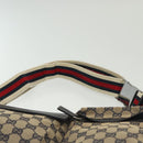 GUCCI GG Canvas Sherry Line Waist bag Red Navy 28566 Auth yk19246-8