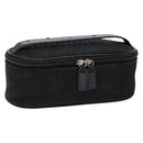 Christian Dior Trotter Canvas Vanity Pouch Black Silver Auth yk19248-1