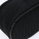 Christian Dior Trotter Canvas Vanity Pouch Black Silver Auth yk19248-14