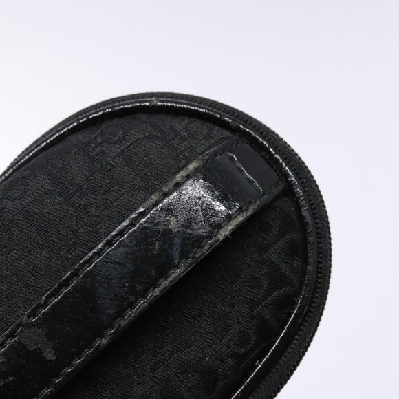 Christian Dior Trotter Canvas Vanity Pouch Black Silver Auth yk19248