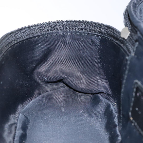 Christian Dior Trotter Canvas Vanity Pouch Black Silver Auth yk19248