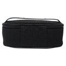Christian Dior Trotter Canvas Vanity Pouch Black Silver Auth yk19248-2