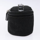 Christian Dior Trotter Canvas Vanity Pouch Black Silver Auth yk19248-3