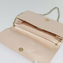 CHANEL Chain Stone Camelia Shoulder Bag Satin Pink CC Auth yk19253-9
