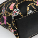 GUCCI Tote Bag Satin Outlet Black Gold 154402 Auth yk19258-11