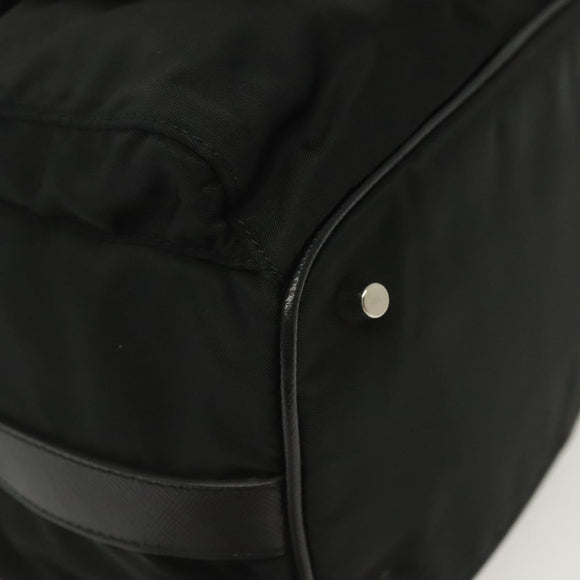 PRADA Shoulder Bag Nylon Black Silver Auth yk19273