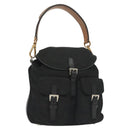 PRADA Shoulder Bag Nylon Black Silver Auth yk19273A-1