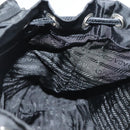 PRADA Shoulder Bag Nylon Black Silver Auth yk19273-22