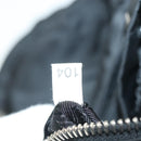 PRADA Shoulder Bag Nylon Black Silver Auth yk19273-12