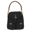 PRADA Shoulder Bag Nylon Black Silver Auth yk19273A-13