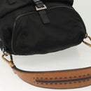PRADA Shoulder Bag Nylon Black Silver Auth yk19273-6