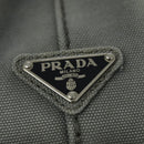 PRADA Canapa PM Hand Bag Canvas 2way Gray Silver Auth yk19274-19