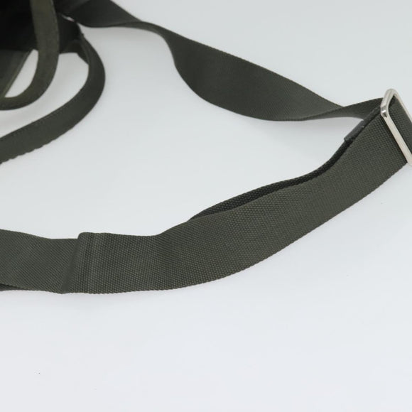 PRADA Canapa PM Hand Bag Canvas 2way Gray Silver Auth yk19274