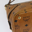 MCM Logogram Vicetos Shoulder Bag PVC 2way Brown Gold Auth yk19287-18