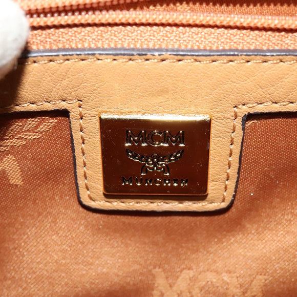 MCM Logogram Vicetos Shoulder Bag PVC 2way Brown Gold Auth yk19287