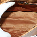 MCM Logogram Vicetos Shoulder Bag PVC 2way Brown Gold Auth yk19287-11