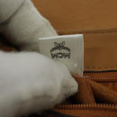 MCM Logogram Vicetos Shoulder Bag PVC 2way Brown Gold Auth yk19287-25